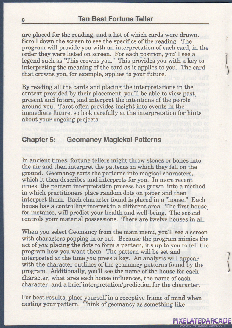 10 Best Fortune Teller: Instruction Manual - Page 8