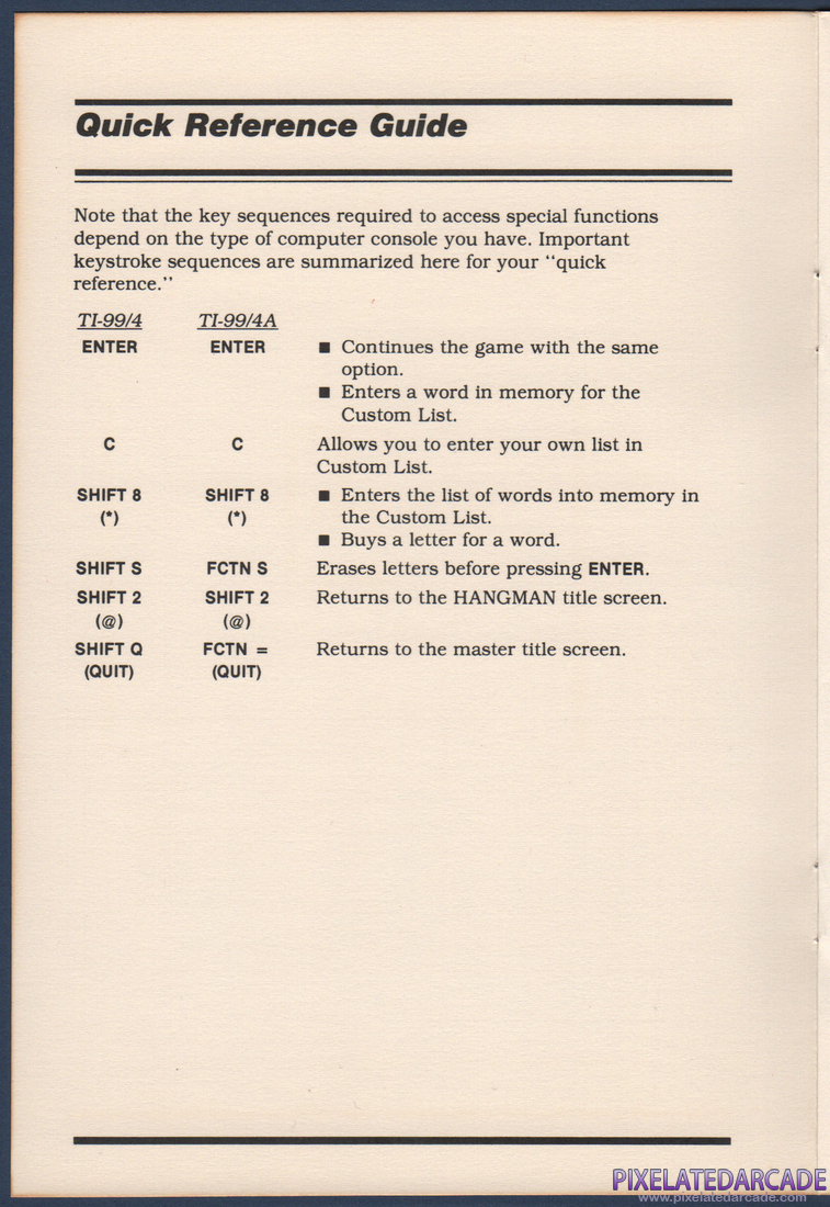 Hangman: Instruction Manual - Page 2