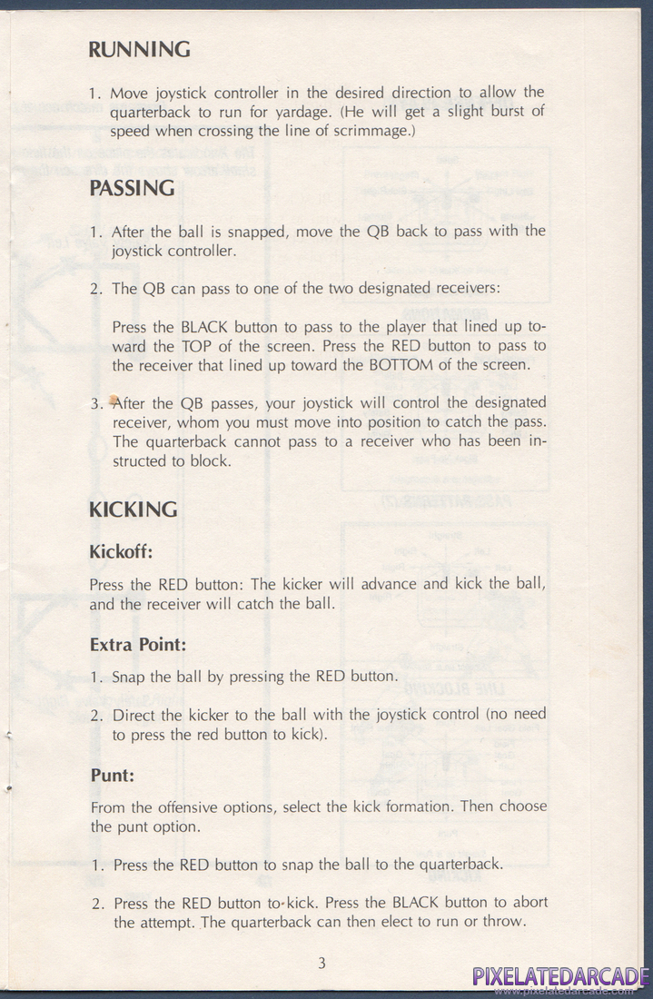 Touchdown Football: Instruction Manual - Page 3