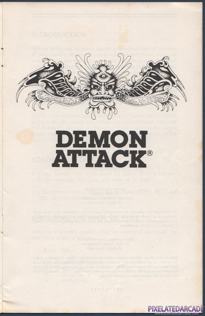 Demon Attack: Instruction Manual - Page 2