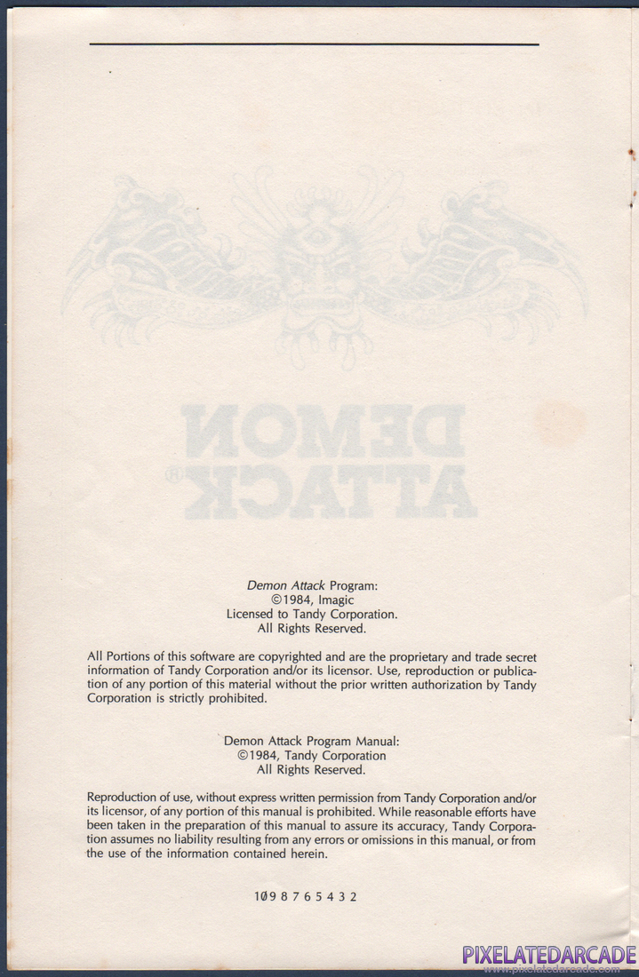 Demon Attack: Instruction Manual - Page 3