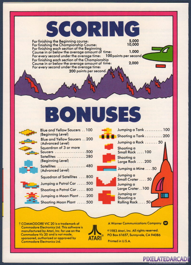 Moon Patrol: Instruction Manual - Page 3