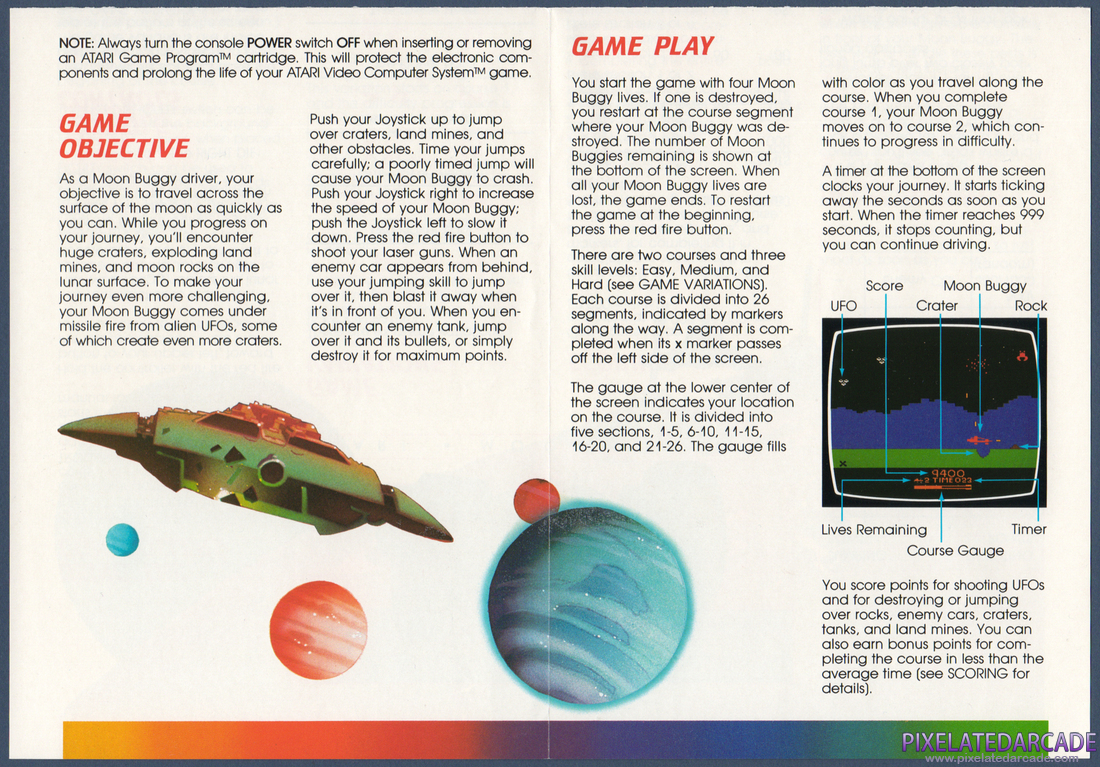 Moon Patrol: Instruction Manual - Page 2