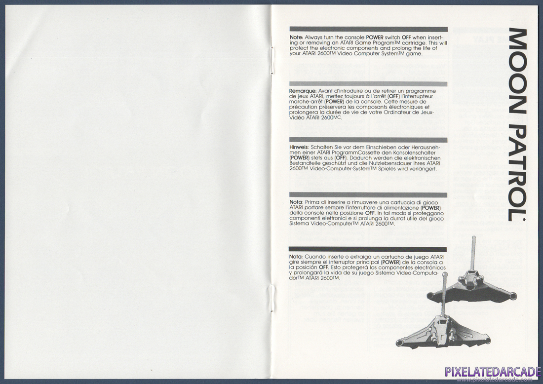 Moon Patrol: Instruction Manual - Page 2