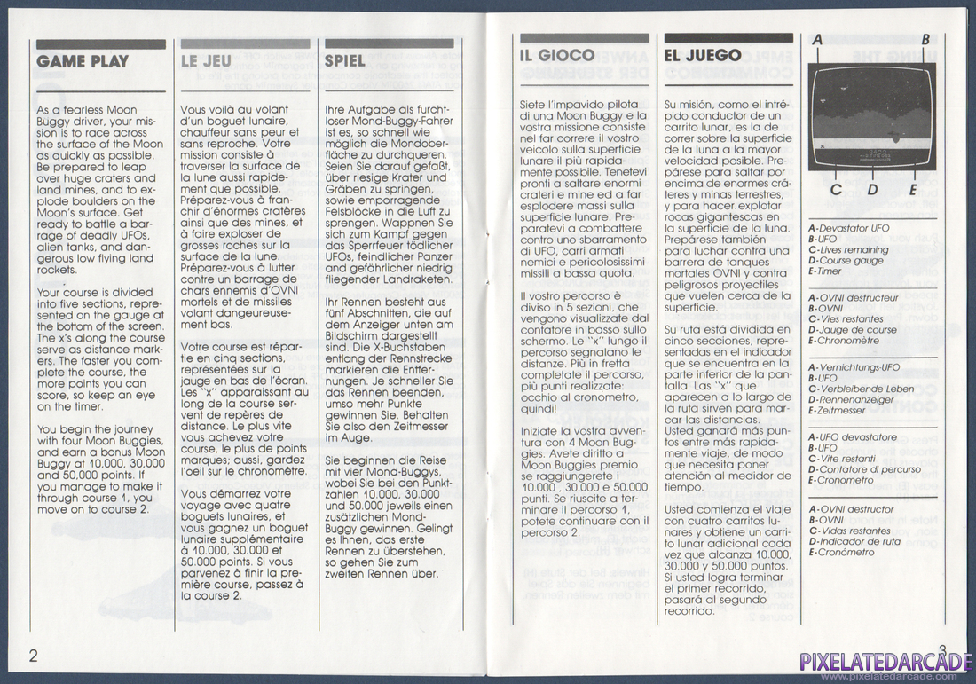 Moon Patrol: Instruction Manual - Page 3