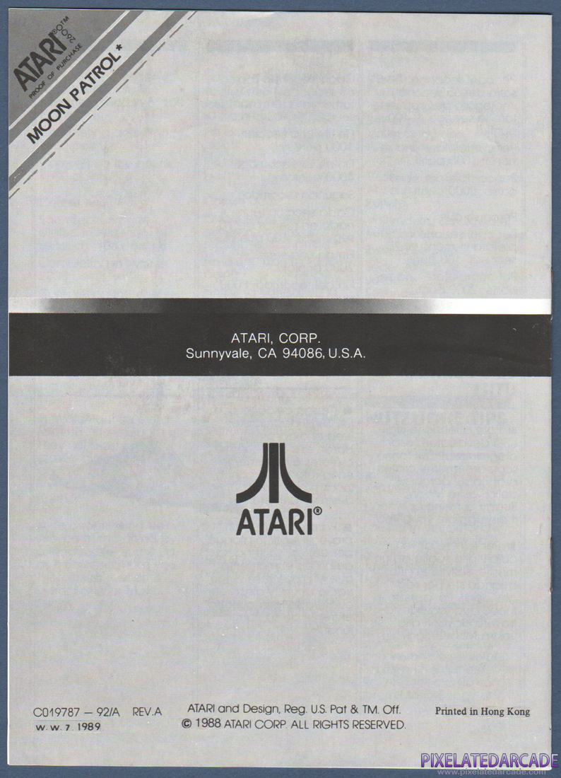Moon Patrol: Instruction Manual - Page 7