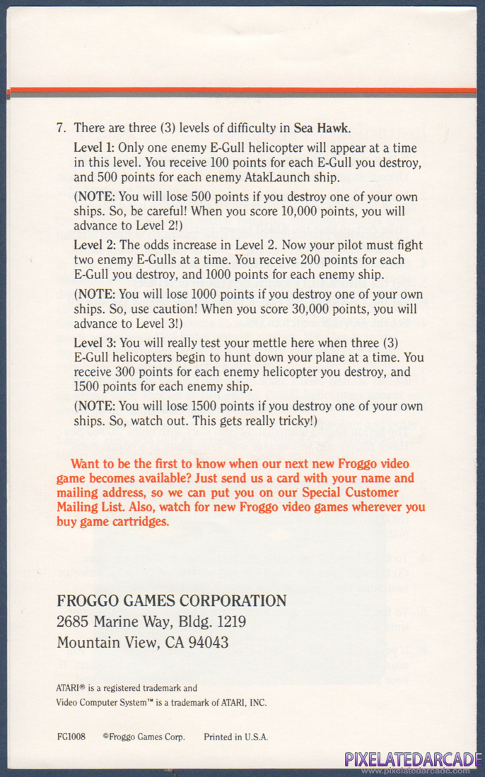 Sea Hawk: Instruction Manual - Page 3