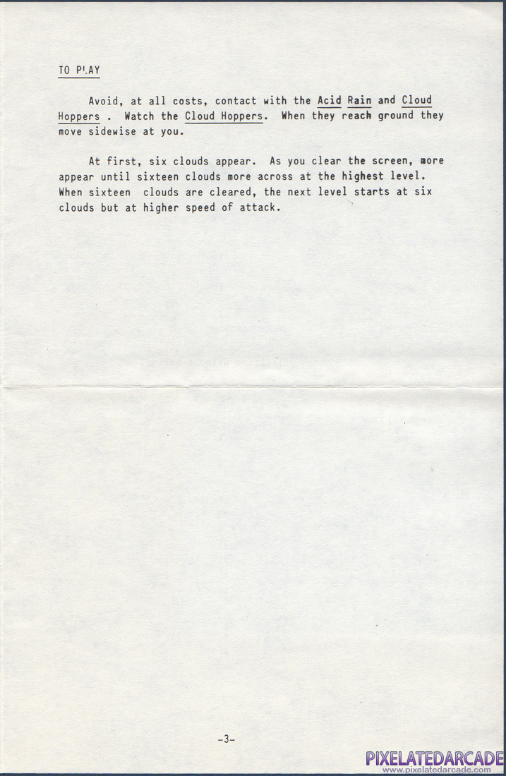 Cloudburst: Instruction Manual - Page 3