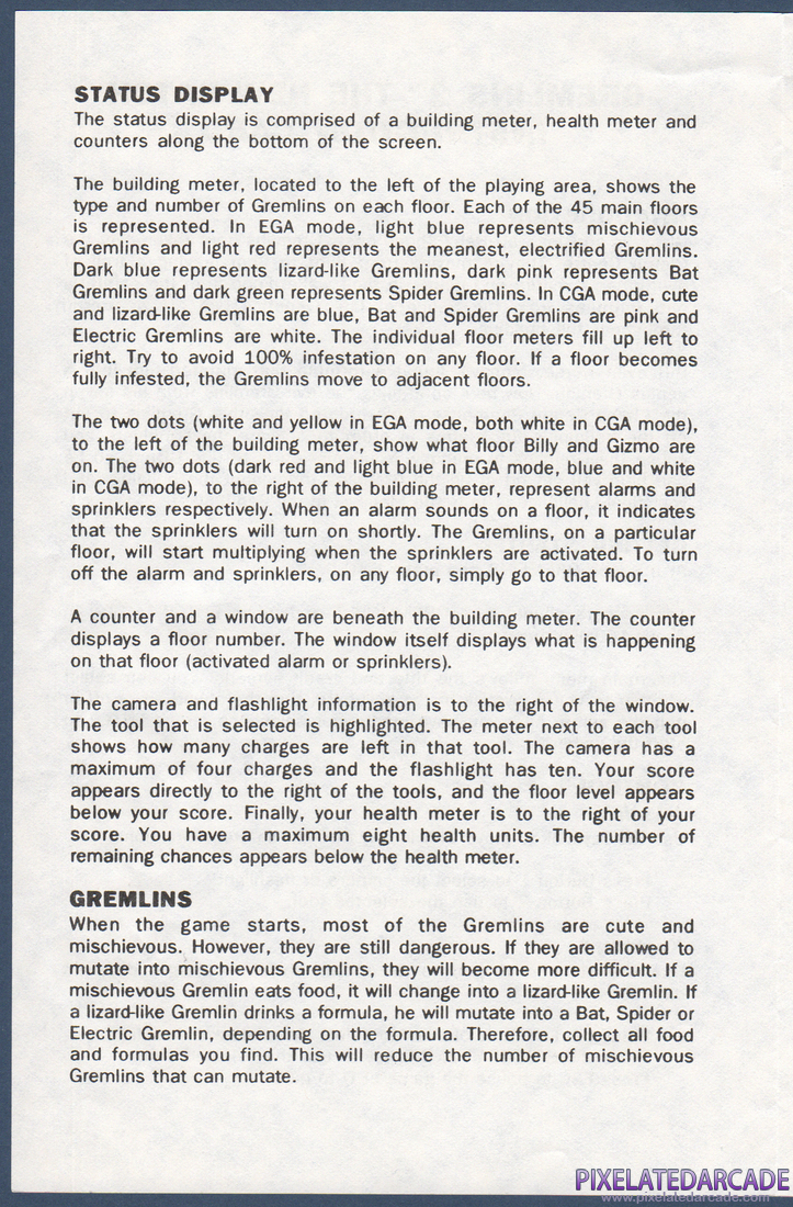 Gremlins 2: The New Batch: Instruction Manual - Page 2