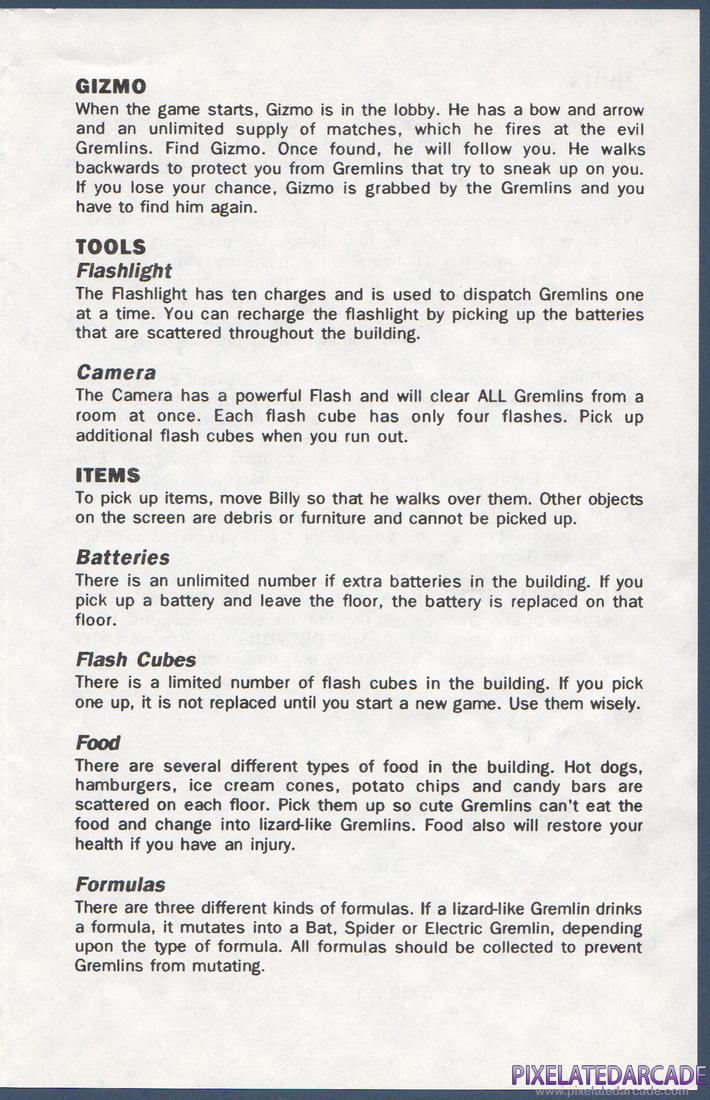 Gremlins 2: The New Batch: Instruction Manual - Page 3