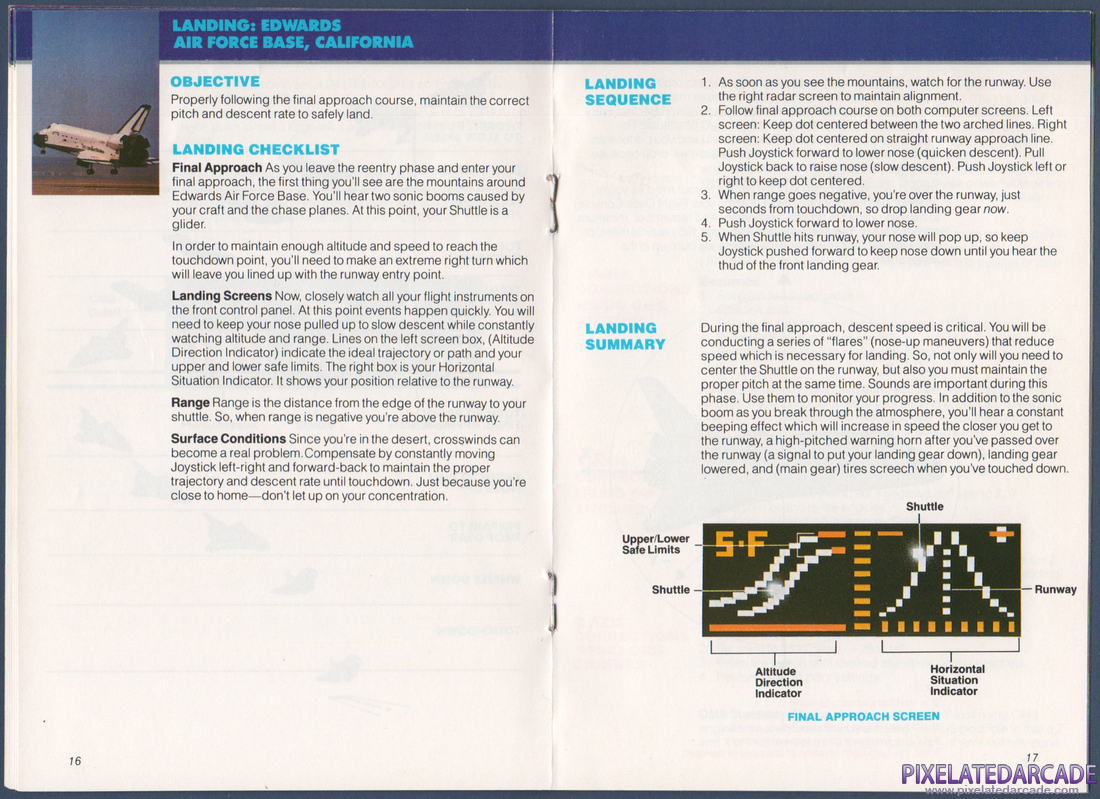 Space Shuttle: A Journey into Space: Instruction Manual - Pages 16 & 17