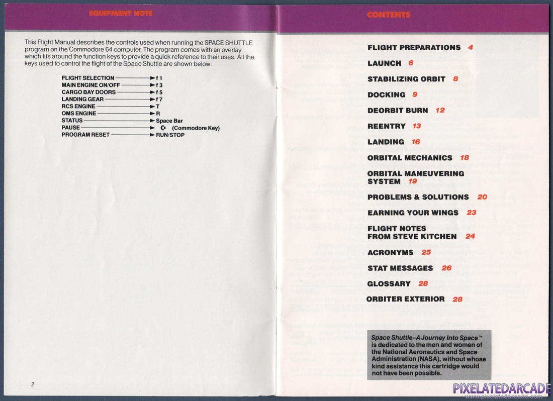 Space Shuttle: A Journey into Space: Instruction Manual - Pages 2 & 3