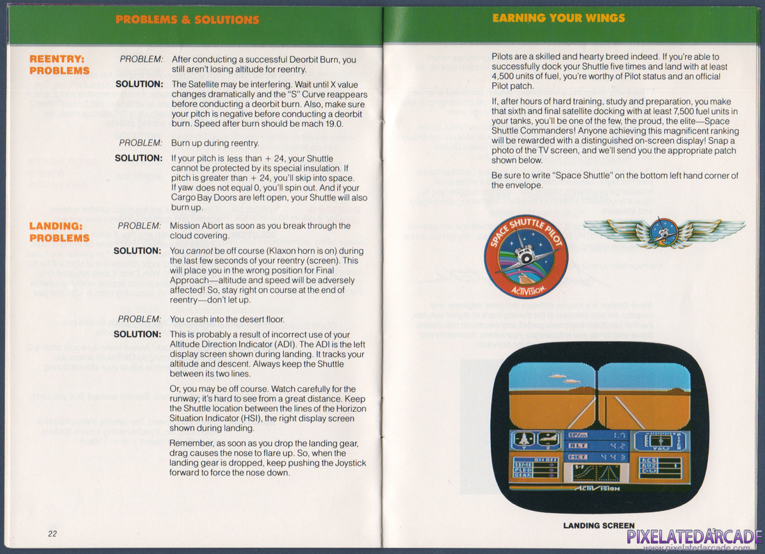 Space Shuttle: A Journey into Space: Instruction Manual - Pages 22 & 23