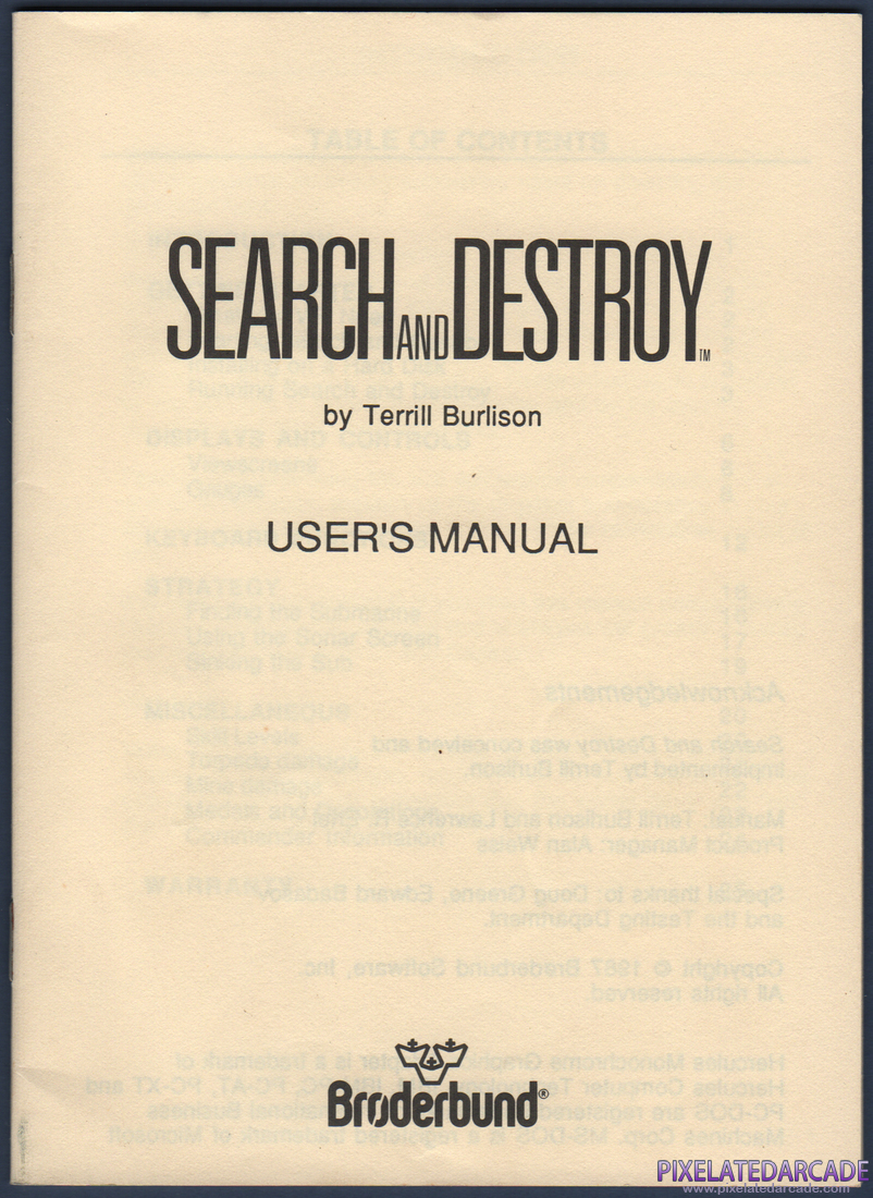 Search and Destroy: Search and Destroy Instruction Manual - Page 1