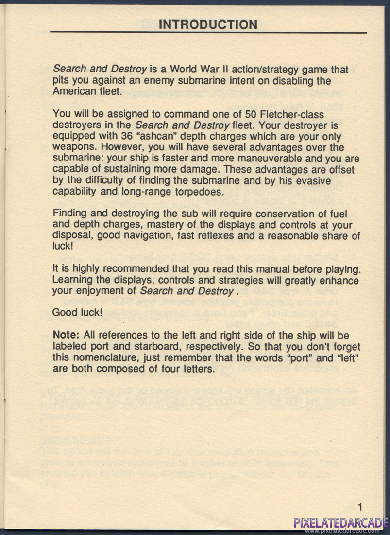 Search and Destroy: Search and Destroy Instruction Manual - Page 4