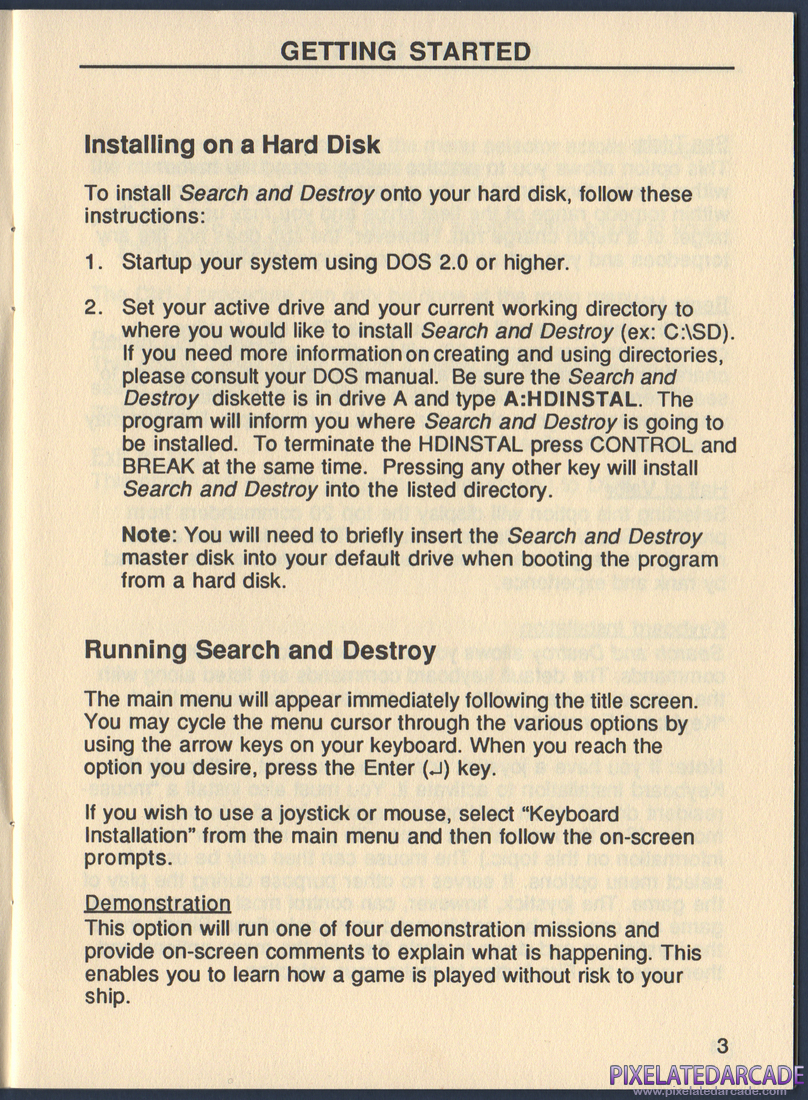 Search and Destroy: Search and Destroy Instruction Manual - Page 6