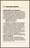 Warranty Card