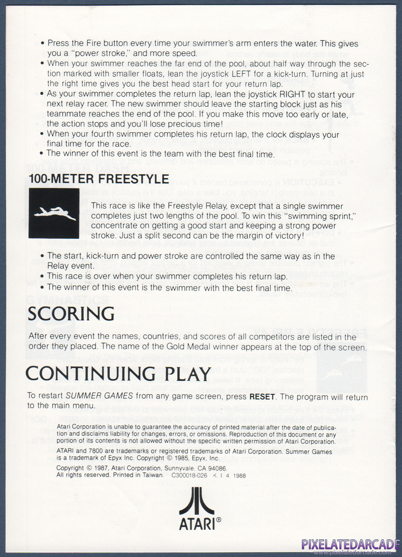Summer Games: Instruction Manual - Page 5