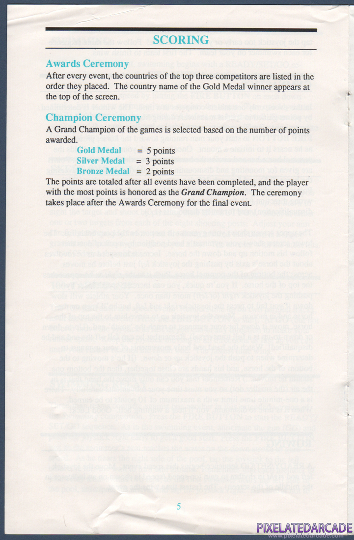 Summer Games: Instruction Manual - Page 5