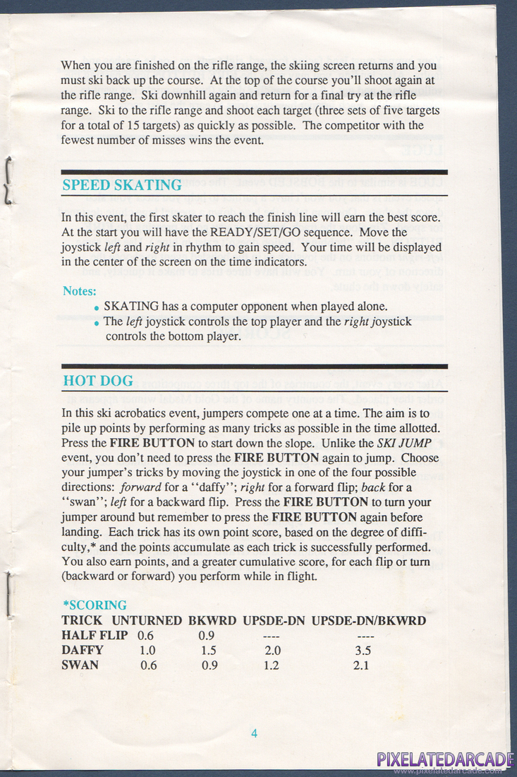 Winter Games: Instruction Manual - Page 4
