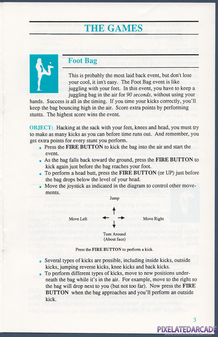 California Games: Instruction Manual - Page 3