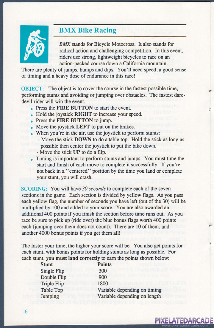 California Games: Instruction Manual - Page 6