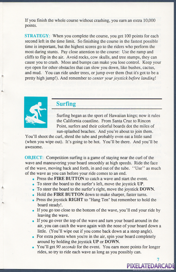 California Games: Instruction Manual - Page 7