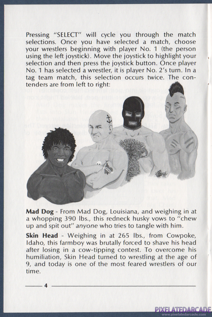 Title Match Pro Wrestling: Instruction Manual - Page 4