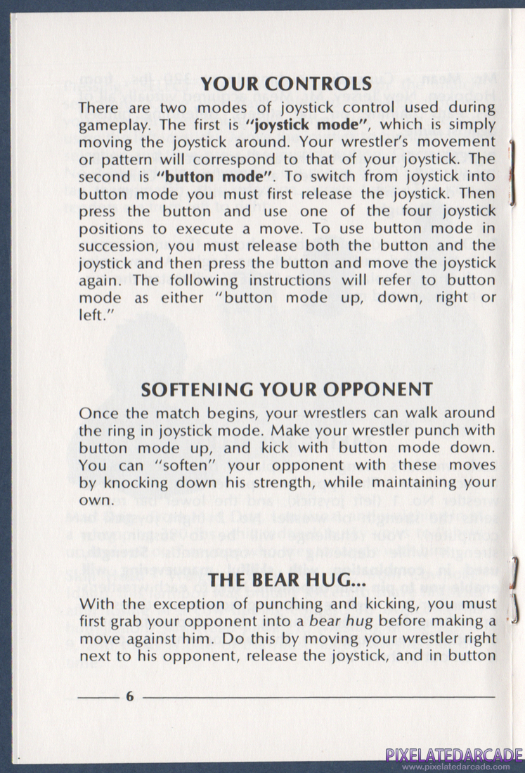 Title Match Pro Wrestling: Instruction Manual - Page 6