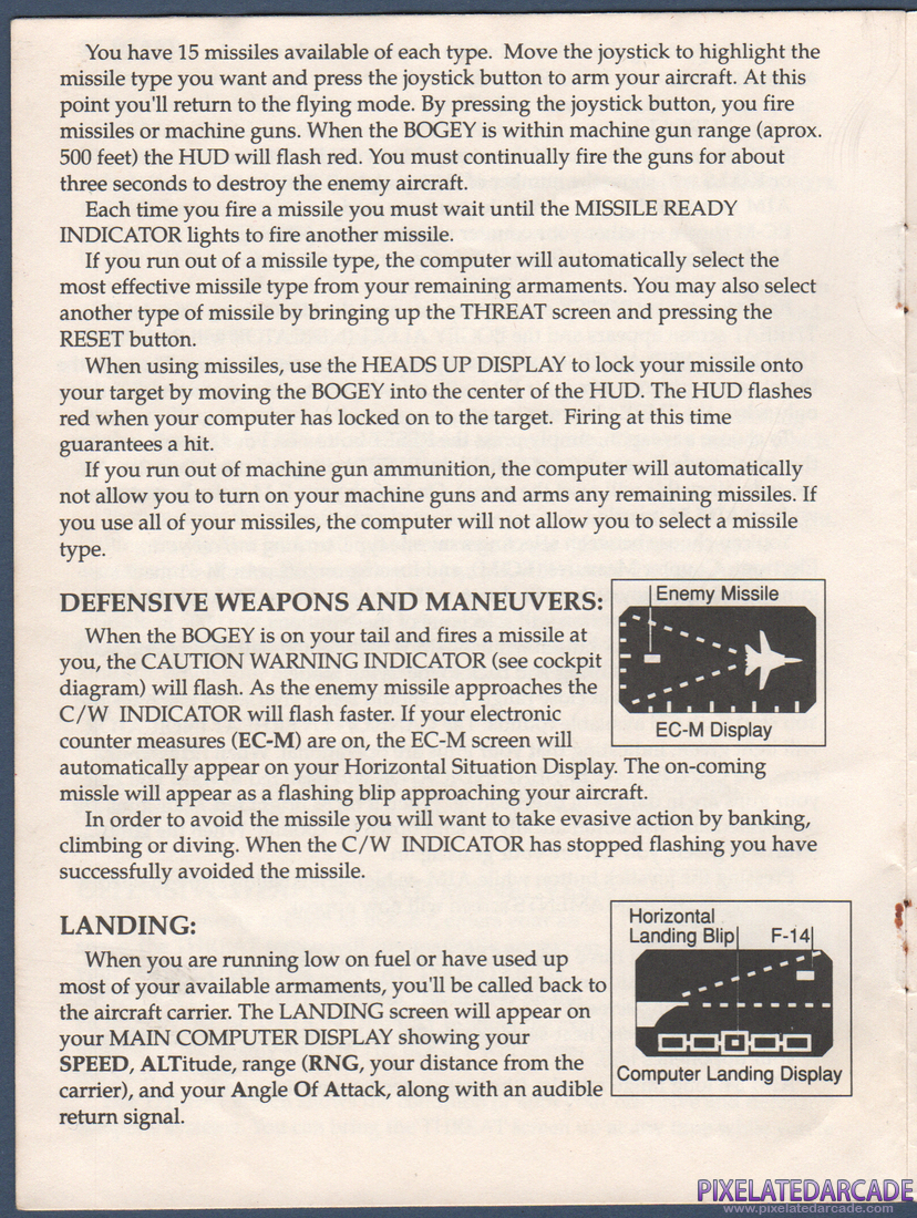 Tomcat: The F-14 Fighter Simulator: Instruction Manual - Page 8