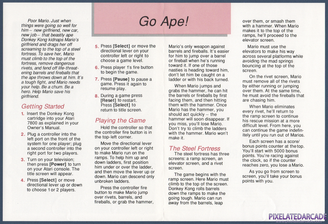 Donkey Kong: Instruction Manual - Page 2