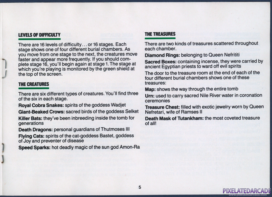 Tutankham: Instruction Manual - Page 5