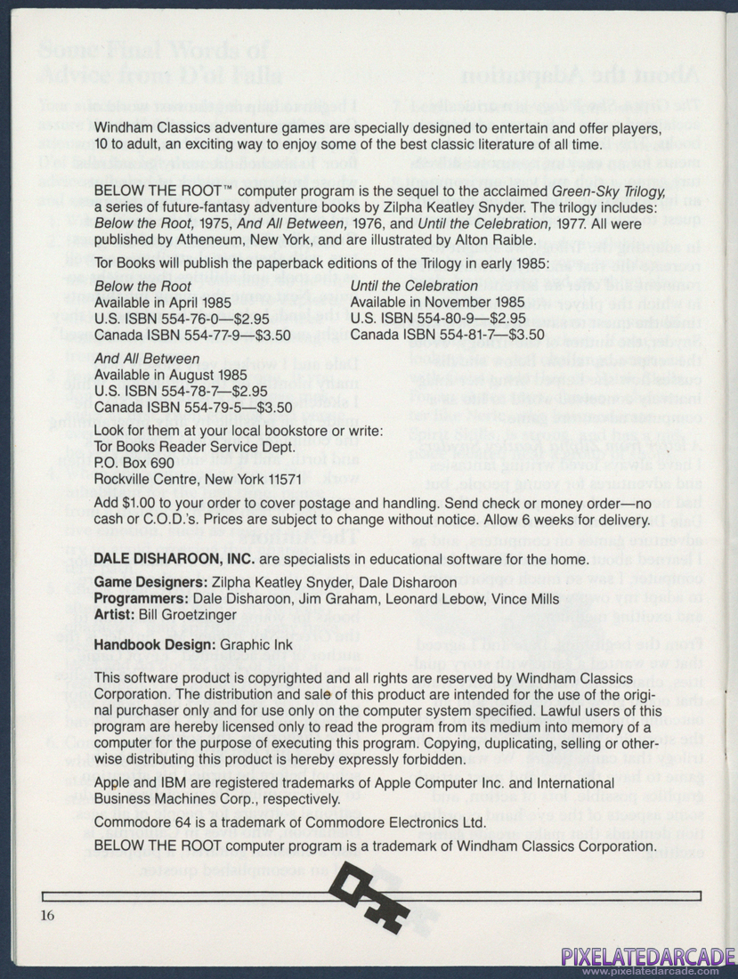 Below the Root: Instruction Manual - Page 16