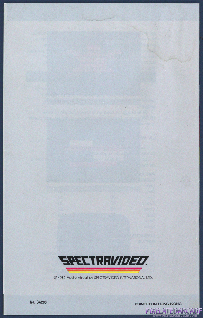 Cross Force: Instruction Manual - Back Cover