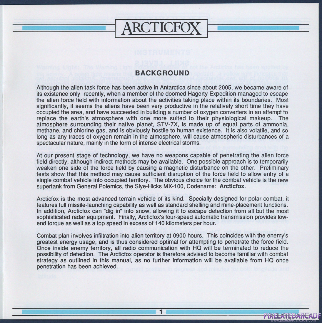 Arcticfox: Instruction Manual - Page 1
