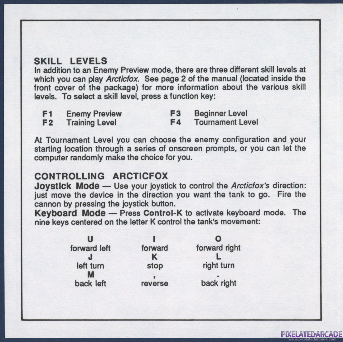Arcticfox: IBM / Tandy Command Summary - Page 2