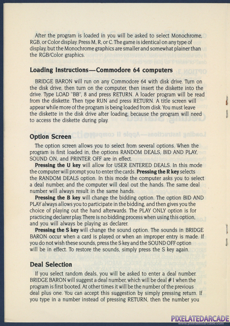 Tom Throop's Bridge Baron: Instruction Manual - Page 6
