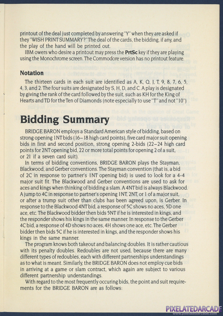 Tom Throop's Bridge Baron: Instruction Manual - Page 9