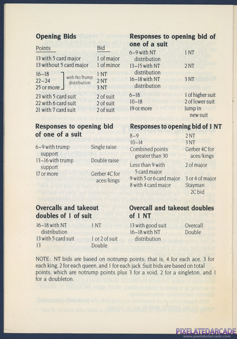 Tom Throop's Bridge Baron: Instruction Manual - Page 10