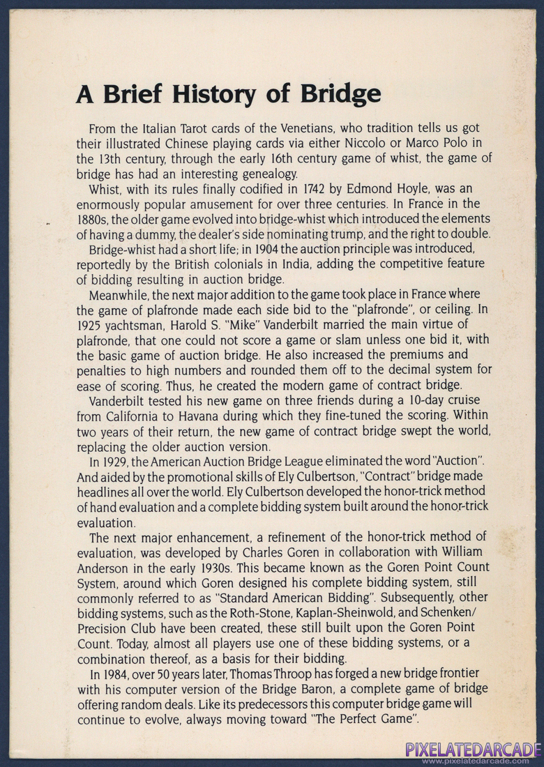 Tom Throop's Bridge Baron: Instruction Manual - Page 12