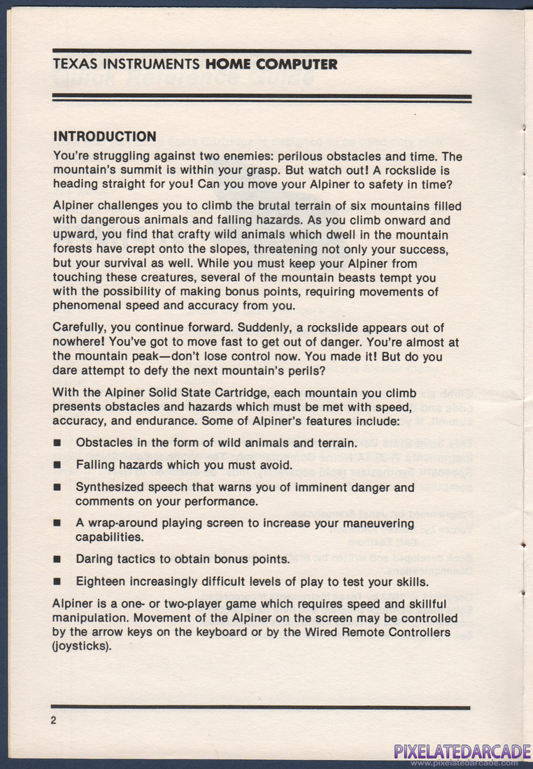 Alpiner: Instruction Manual - Page 4