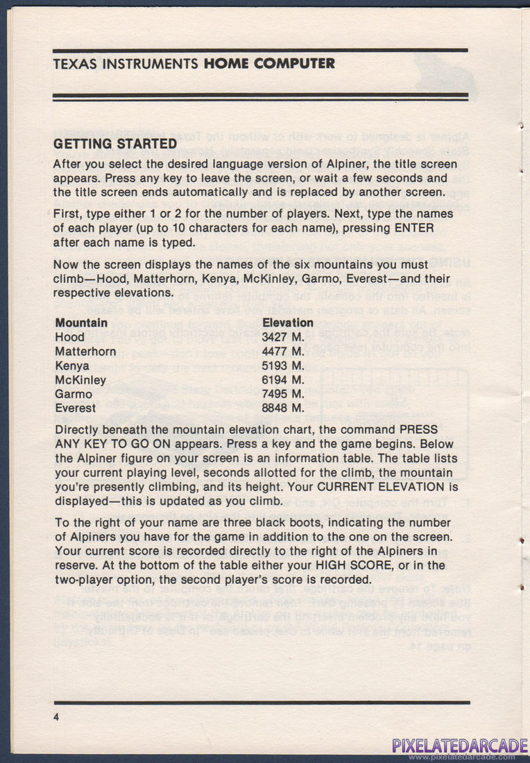 Alpiner: Instruction Manual - Page 6