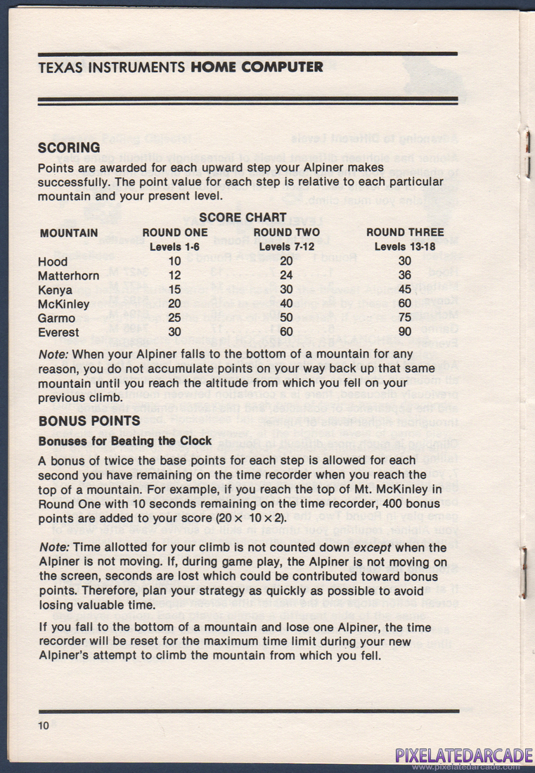 Alpiner: Instruction Manual - Page 12