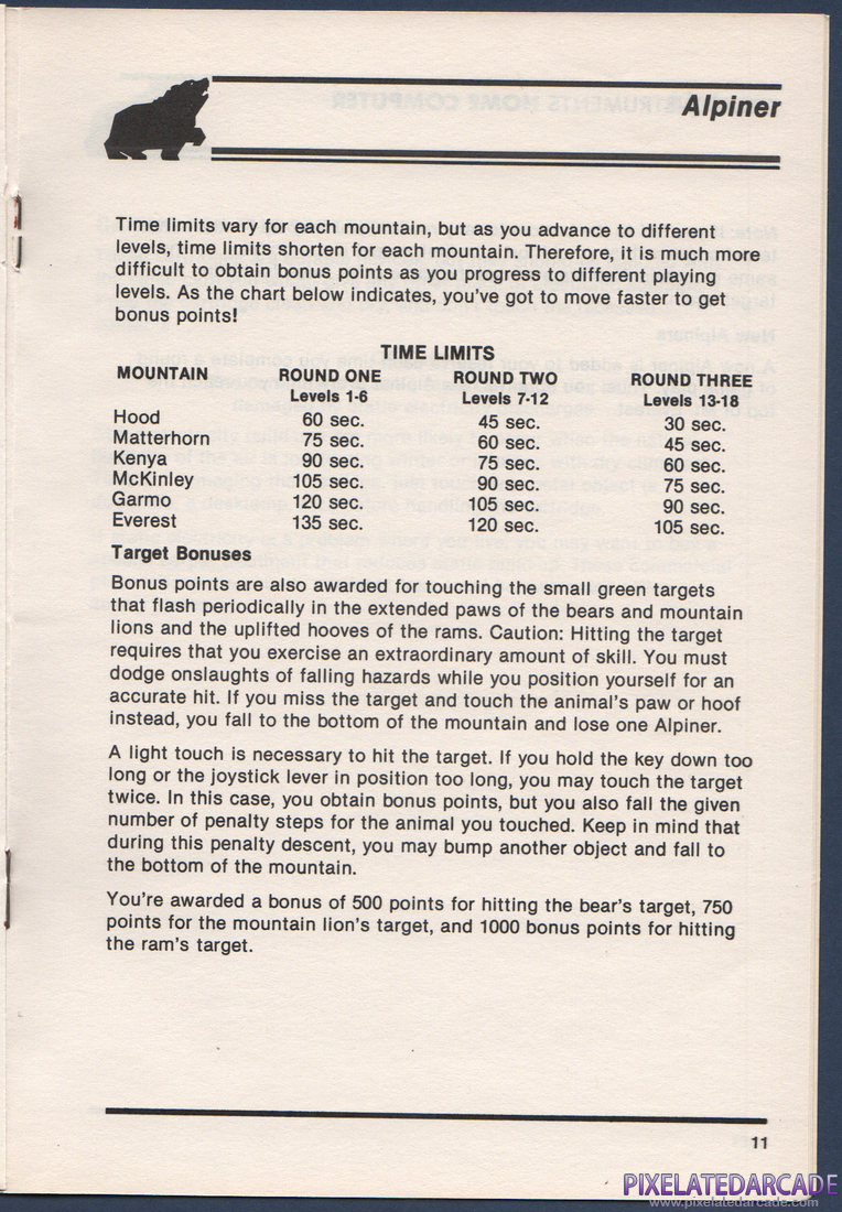 Alpiner: Instruction Manual - Page 13