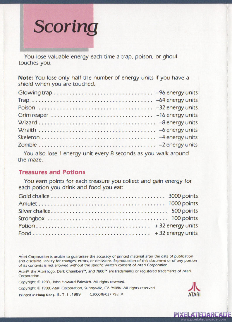 Dark Chambers: Instruction Manual - Page 6