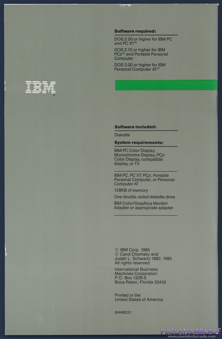 Missing Letters: Instruction Manual - Back Cover