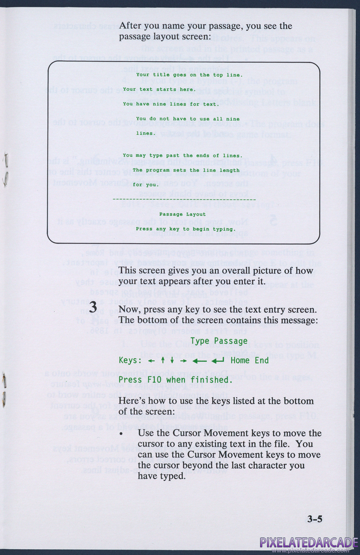 Missing Letters: Instruction Manual - Page 3-5