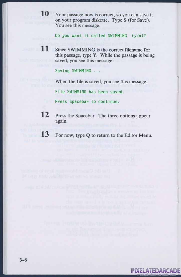 Missing Letters: Instruction Manual - Page 3-8