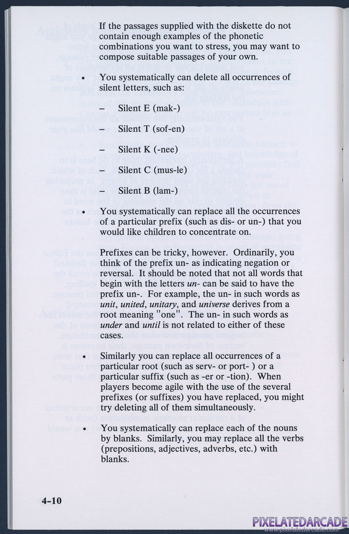 Missing Letters: Instruction Manual - Page 4-10