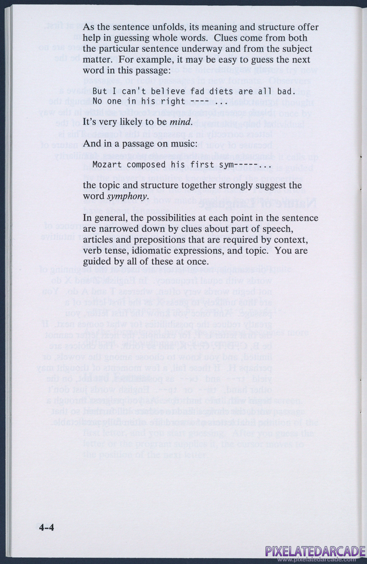 Missing Letters: Instruction Manual - Page 4-4